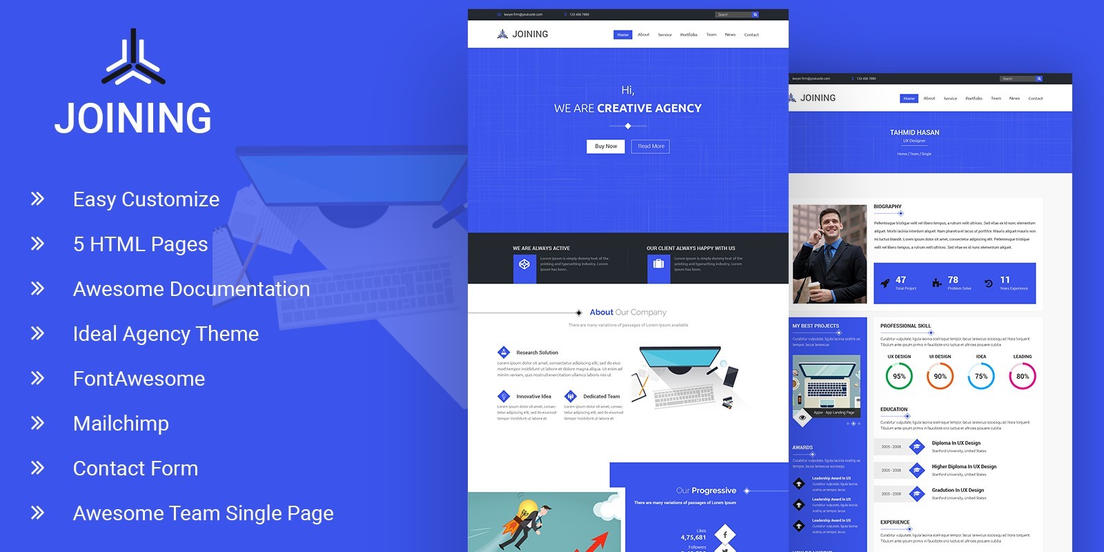 Joining – Agency HTML Template